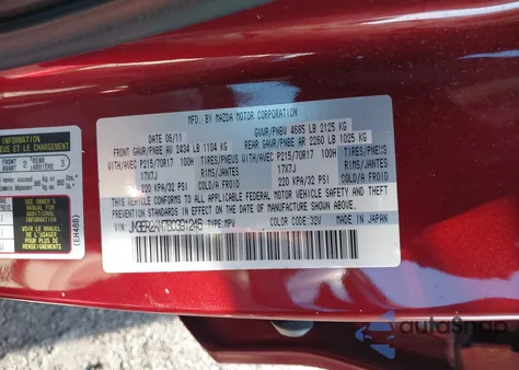 2011 Mazda Cx-7 I Sv z USA, uszkodzony, nr VIN JM3ER2AM7B0391246